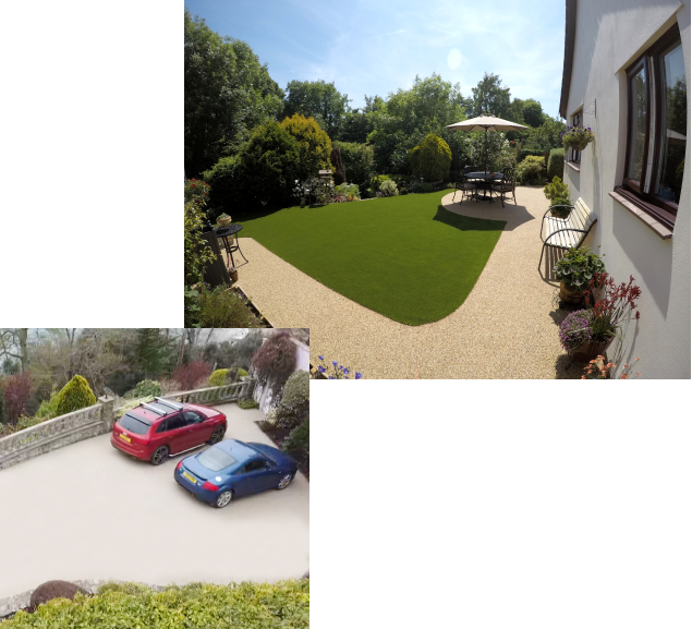 resin driveway and garden pathway