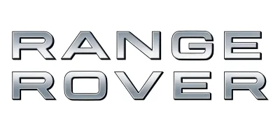 range rover close up logo in silver