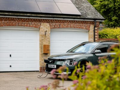kia niro ev charging in driveway